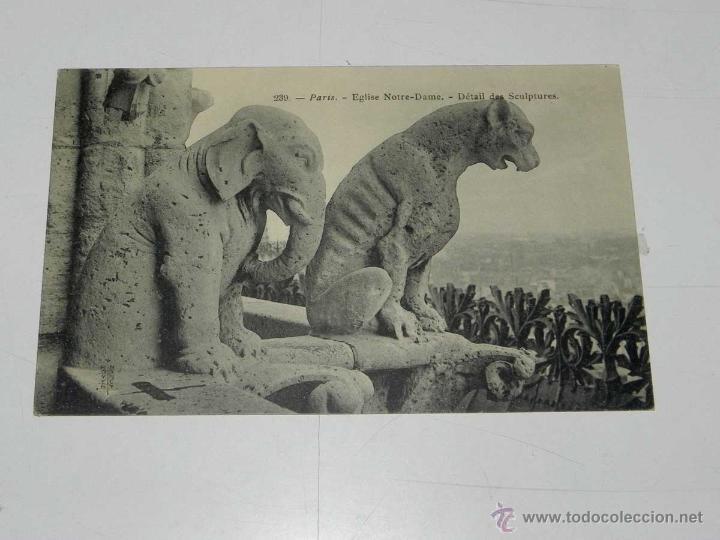 Postkarten: ANTIQUE CARTE POSTALE - FRANCE - PARIS - EGLISE NOTRE-DAME - DETAIL DES SCULPTURES- ROYER NANCY - 23