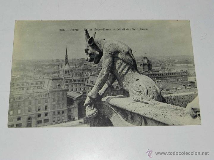 Postkarten: ANTIQUE CARTE POSTALE - FRANCE - PARIS - EGLISE NOTRE-DAME - DETAIL DES SCULPTURES- ROYER NANCY - 23
