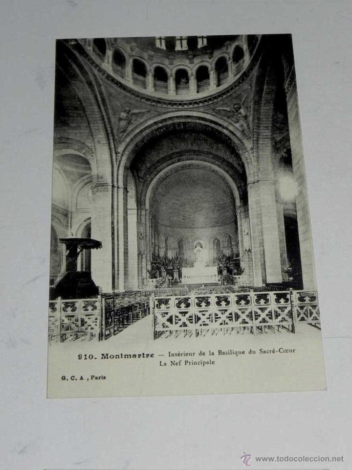 Cartoline: ANTIQUE CARTE POSTALE - FRANCE - PARIS - INTERIEUR DE LA BASILIQUE DU SACRE-COEUR - LA NEF PRINCIPAL
