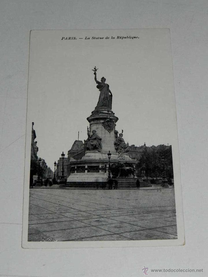Cartoline: ANTIQUE CARTE POSTALE - FRANCE - PARIS - LE STATUE DE LA REPUBLIQUE - COMPREND PAS DE REDACTION - NE