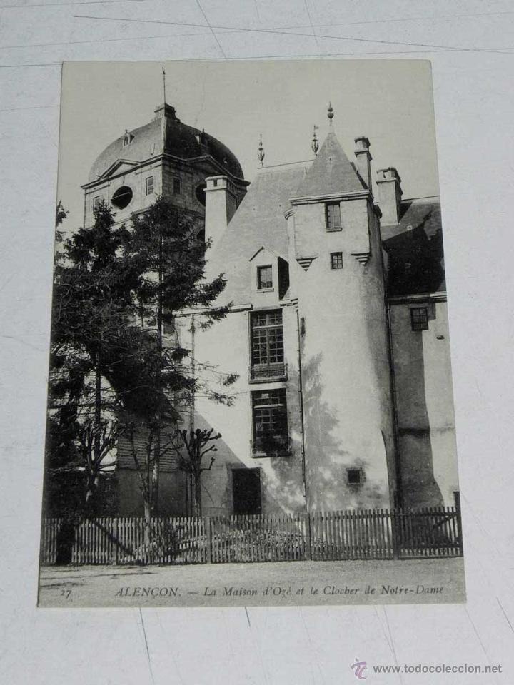Postkarten: ANTIQUE CARTE POSTALE - FRANCE - ALENCON - LA MAISON D,OZE ET LECLOCHER DE NOTRE-DAME - COMPREND PAS