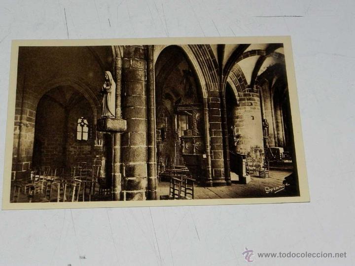 Postais: ANTIQUE CARTE POSTALE - FRANCE - LOCRONAN - INTERIEUR DE L,EGLISE XV SIECLE - BAS COTE - R. DORAGNE