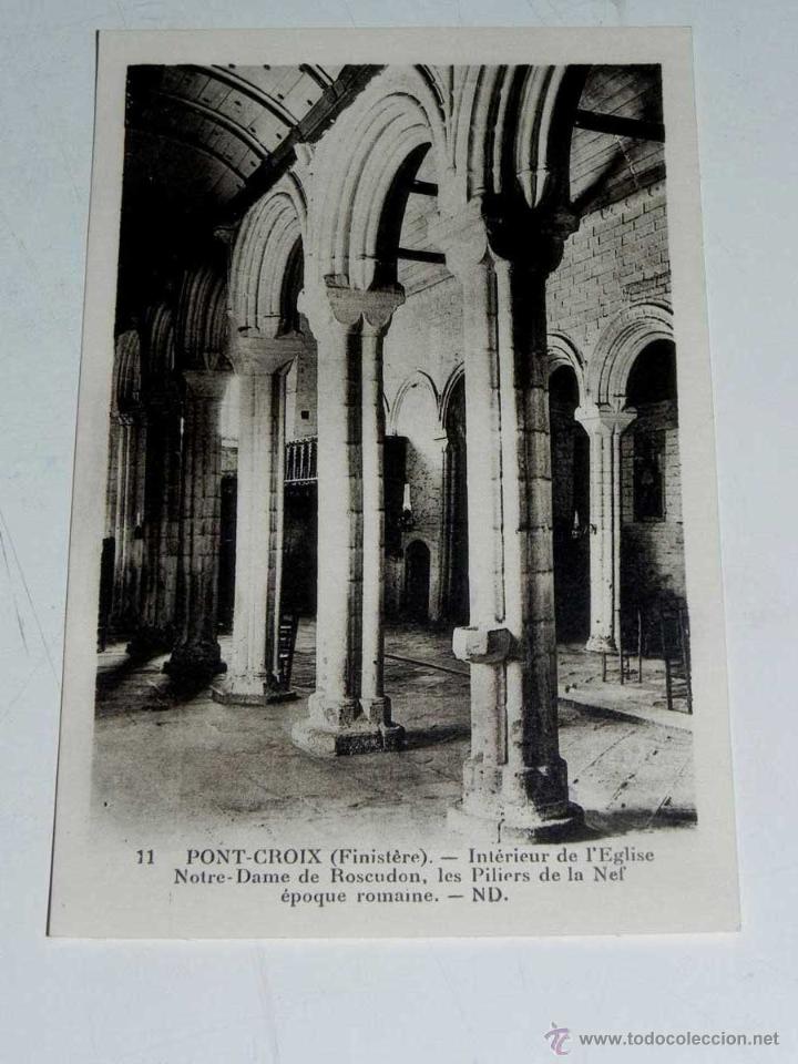 Postais: ANTIQUE CARTE POSTALE - FRANCE - PONT-CROIX - INTERIEUR DE L,EGLISE NOTRE-DAME DE ROSCUDON - LES PIL