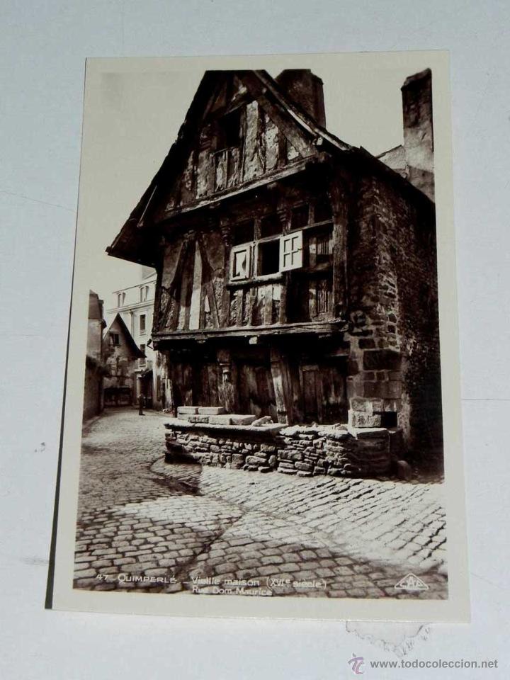 Cartoline: ANTIQUE CARTE POSTALE - FRANCE - QUIMPERLE - VIELLE MAISON - RUE DOM MAURICE - CAP - 47 - NE CIRCULE