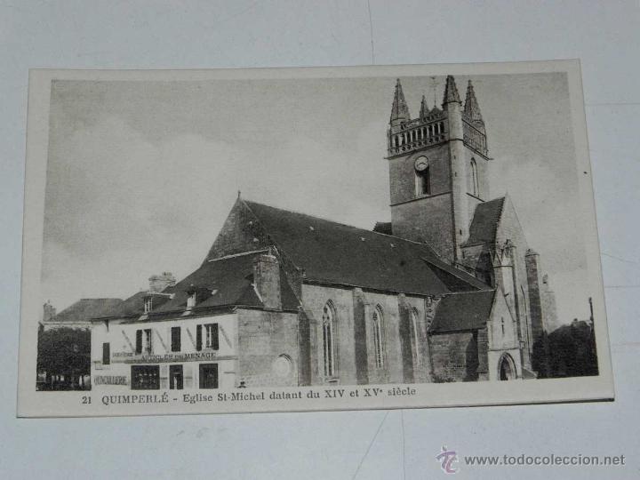 Cartoline: ANTIQUE CARTE POSTALE - FRANCE - QUIMPERLE - EGLISE ST-MICHEL - M. HUCHET - 21 - NE CIRCULENT PAS