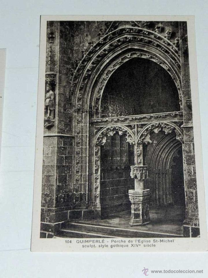 Cartoline: ANTIQUE CARTE POSTALE - FRANCE - QUIMPERLE - PORCHE DE L,EGLISE ST-MICHEL - M. HUCHET - 104 - NE CIR