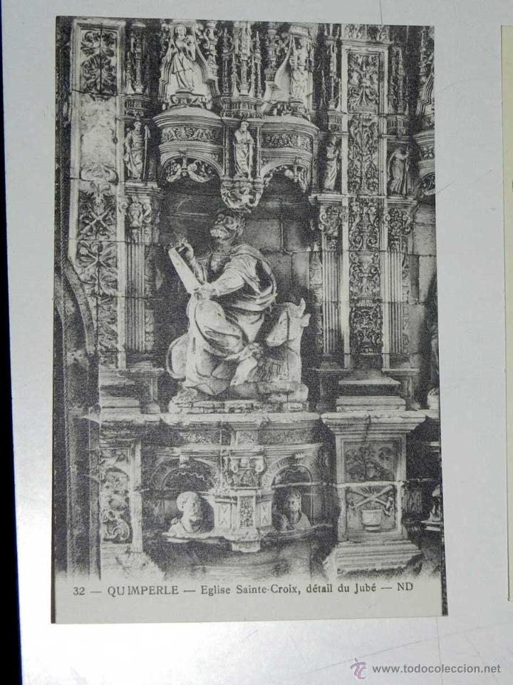 Cartoline: ANTIQUE CARTE POSTALE - FRANCE - QUIMPERLE - EGLISE SAINTE-CROIX - DETAIL DU JUBE - ND - 32 - NE CIR