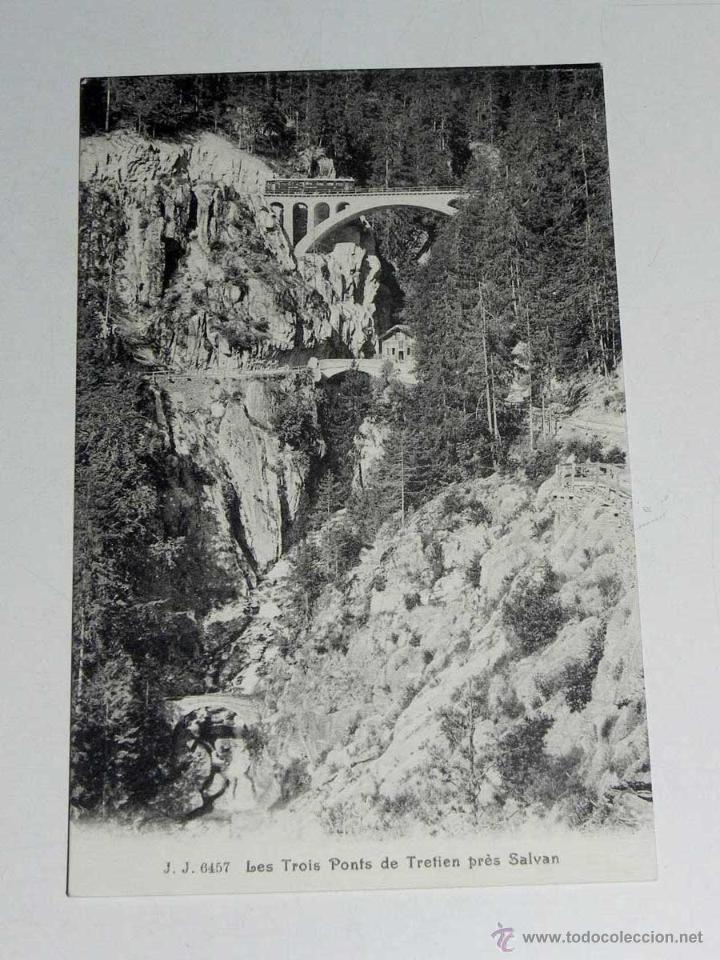 Postais: ANTIQUE CARTE POSTALE - FRANCE - LES TROIS PONTS DE TREFIEN PRES SALVAN - J.J. - 6457 - NE CIRCULENT