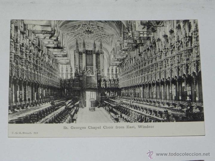 Postkarten: ANTIQUE POSTCARD - ENGLAND - WINDSOR - ST. GEORGES CHAPEL CHOIR FROM EAST - F.G.O. STUART - 812 - NO