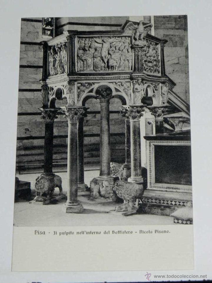 Postcards: VECCHIA CARTOLINA POSTALE - ITALIA - PISA - IL PULPITO NELL,INTERNO DEL BATTISTERO - NICOLA PISANO -