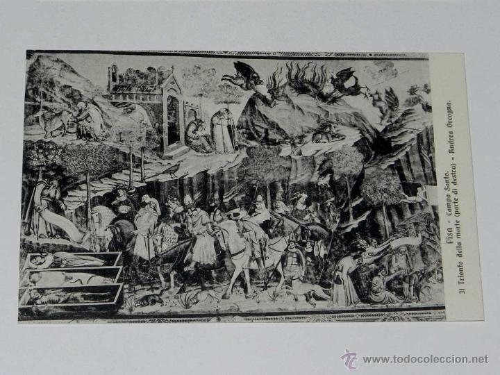 Postkarten: VECCHIA CARTOLINA POSTALE - ITALIA - PISA - CAMPO SANTO - IL TRIONFO DELLA MORTE (PARTE DESTRA) - AN