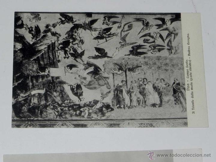 Cartes Postales: VECCHIA CARTOLINA POSTALE - ITALIA - PISA - CAMPO SANTO - IL TRIONFO DELLA MORTE (PARTE SINISTRA) -
