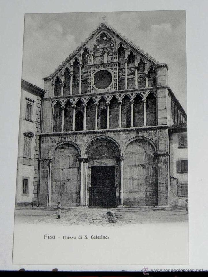 Postais: VECCHIA CARTOLINA POSTALE - ITALIA - PISA - CHIESA DI S. CATERINA - G. BARSANTI E FIGLI - NON CIRCOL