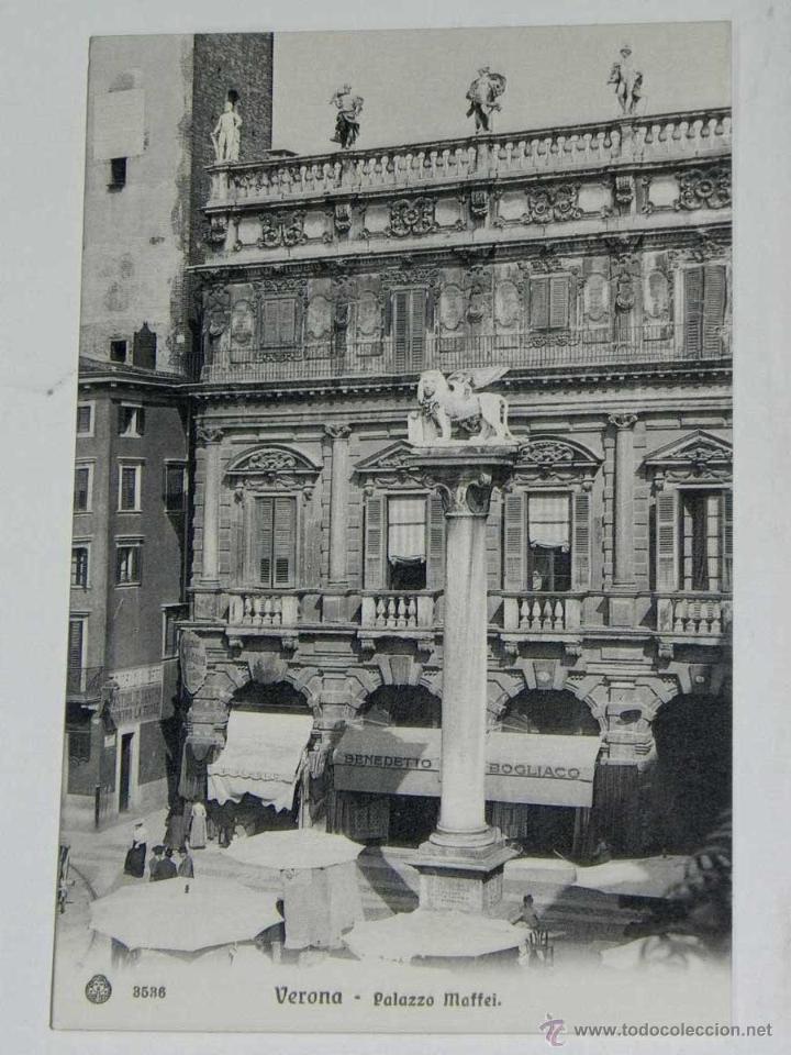 Postkarten: VECCHIA CARTOLINA POSTALE - ITALIA - VERONA - PALAZZO MAFFEI - BRUNNER &amp; C. - 3536 - NON CIRCOLA