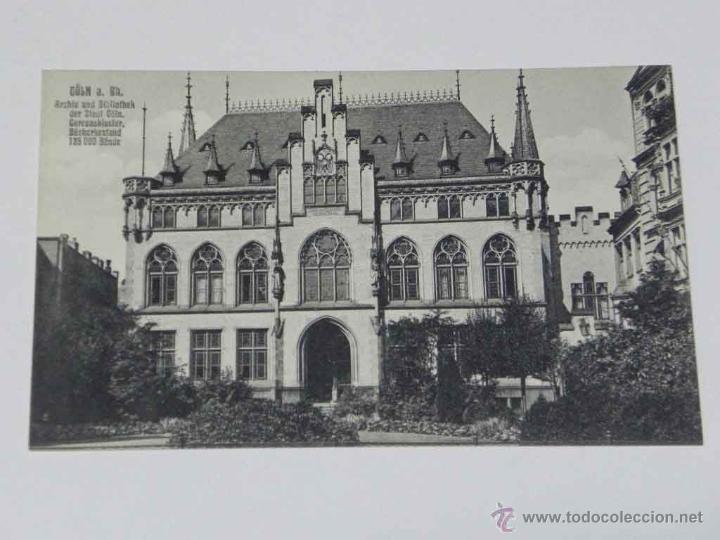Cartoline: ANTIQUE POSTCARD - DEUTSCHLAND - COLN A. RH. - ARCHIV UND BIBLIOTHEK DER STADT COLN - DR. TRENKLER &