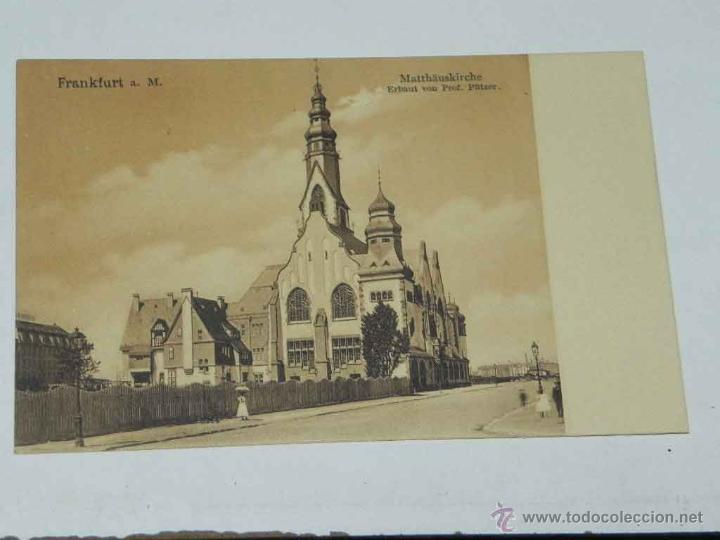 Postais: ANTIQUE POSTCARD - DEUTSCHLAND - FRANKFURT - MATTHAUSKIRCHE - ERBAUT VON PROF. PUTZER - VEREINIGTE K