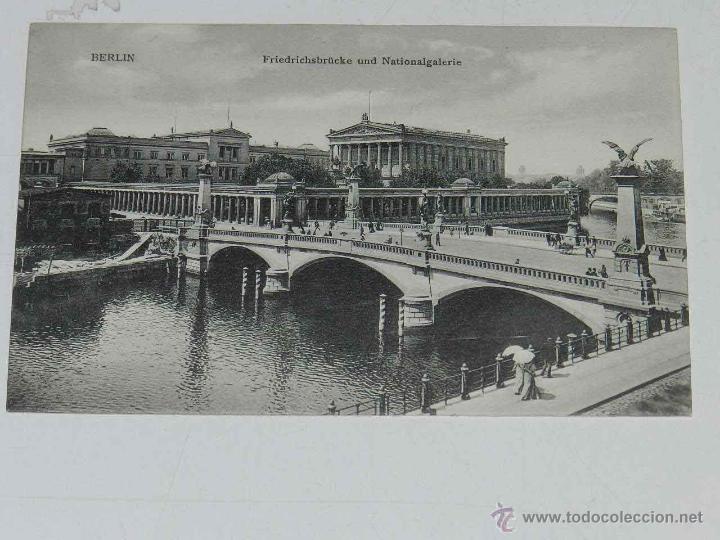 Postkarten: ANTIQUE POSTCARD - DEUTSCHLAND - BERLIN - FRIEDRICHSBRUCKE UND NATIONALGALERIE - L. SAALFELD - 855 -