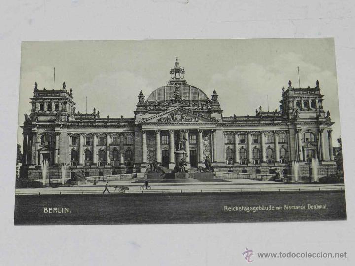 Postais: ANTIQUE POSTCARD - DEUTSCHLAND - BERLIN - REICHSTAGSGEBAUDE MIT BISMARCK DENKMAL - Enth&auml;lt keine EDI