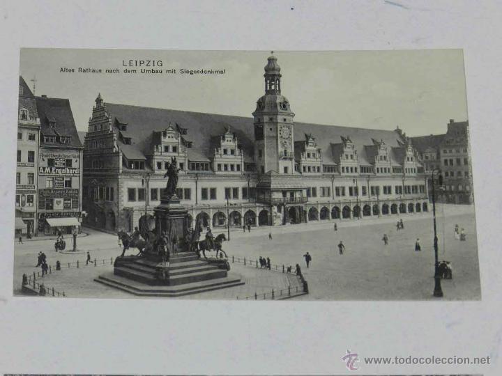 Cartes Postales: ANTIQUE POSTCARD - DEUTSCHLAND - LEIPZIG - ALTES RATHAUS NACH DEM UMBAU MIT SIEGESDENKMAL - DR. TREN