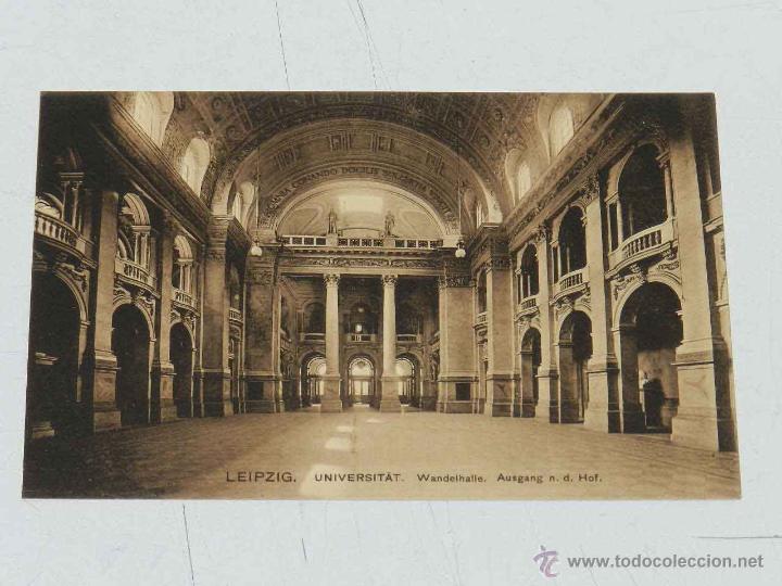 Cartes Postales: ANTIQUE POSTCARD - DEUTSCHLAND - LEIPZIG - UNIVERSITAT - WANDELHALLE - AUSAGANG N.D. HOF - LOUIS GIA