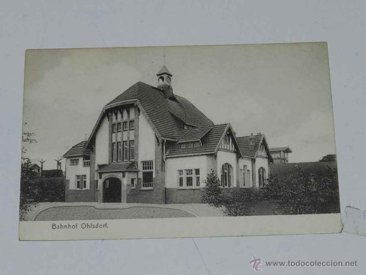 Postkarten: ANTIQUE POSTCARD - DEUTSCHLAND - BAHNHOF OHLSDORF - KNACKSTEDT &amp; NATHER - NON CIRCULATE