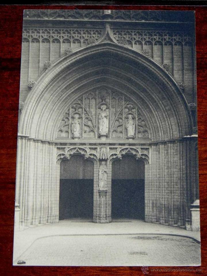 Cartoline: ANTIGUA POSTAL, BELGICA, ANVERES, Portal Lateral de la Catedral, NELS, SERIE ANVERES, 49, NO CIRCULA