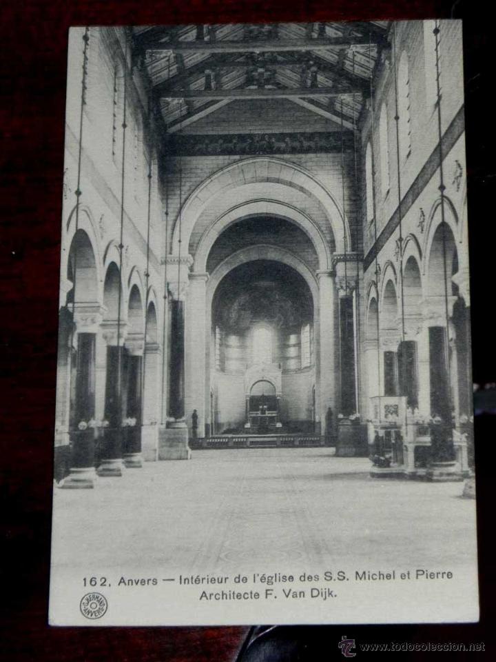 Postais: ANTIGUA POSTAL, BELGICA, ANVERES, Interior de la Iglesia de S.S. Michel y Peter, G. Hermans, 162, NO