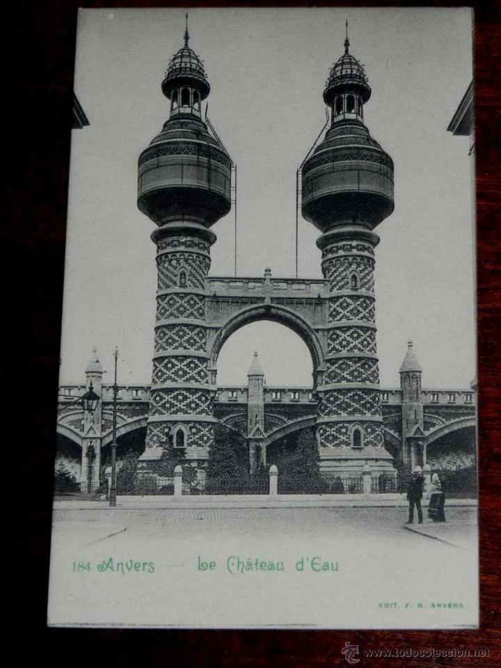Cartoline: ANTIGUA POSTAL, BELGICA, ANVERES, La Torre de Agua, F.R. Anvers, 184, sin dividir, NO CIRCULADA