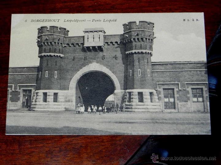 Postais: ANTIGUA POSTAL, BELGICA, ANVERES, Puerta Leopold, e.s.a.b., 6, no CIRCULADA