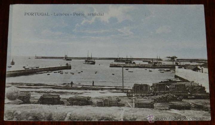 Postkarten: Antigua postal de Portugal, Leixoes, Porto artificial, no circulada.
