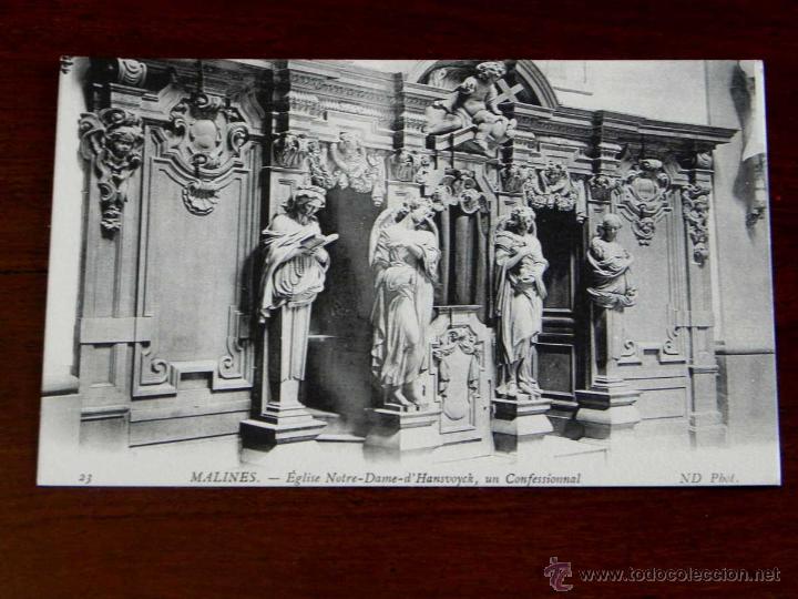 Postkarten: ANTIGUA POSTAL, BELGICA, malinas, iglesia de notre dame, un confesionario, ND Phot, 23, no circulada