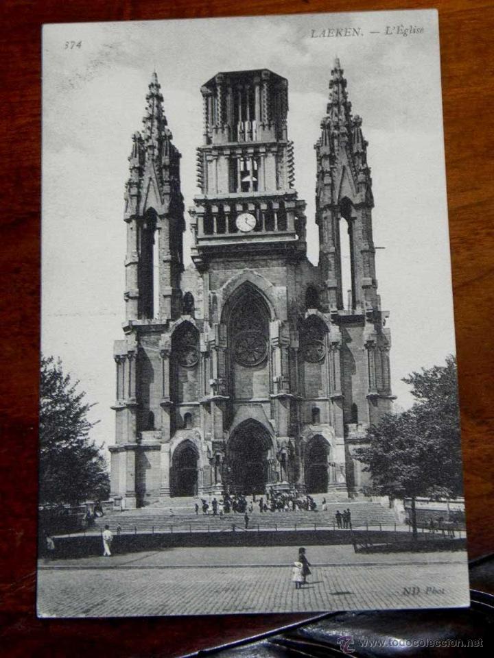 Cartoline: ANTIGUA POSTAL, BELGICA, laeken, la iglesia, nd phot, 374, no circulada