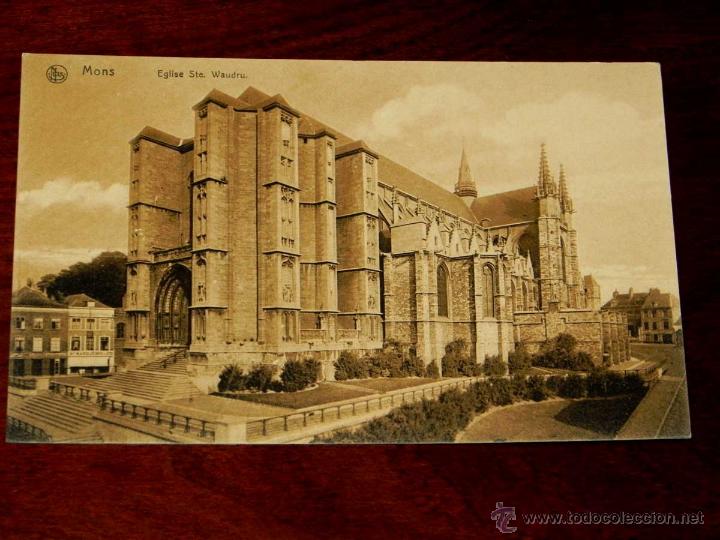 Cartoline: ANTIGUA POSTAL, belgica, mons, iglesia santa Waudru, nels, 45, no circulada