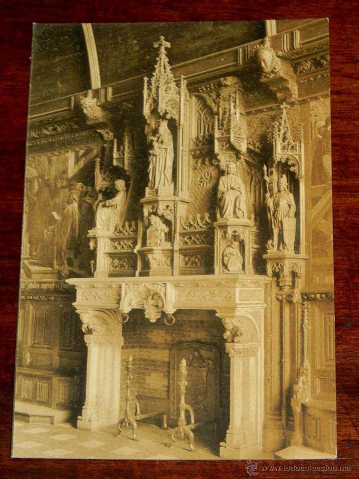 Postkarten: ANTIGUA POSTAL, belgica, ypres, sala de los concejales, chimenea, nels, 28, no circulada