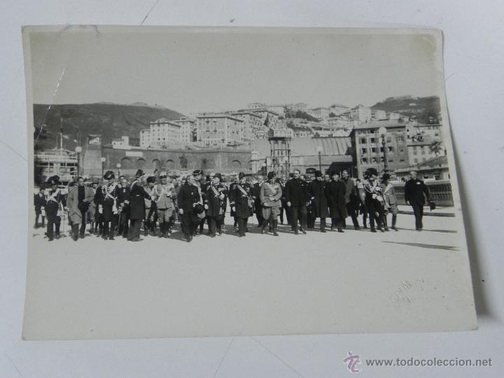 Postais: Antigua fotografia de acto de la banda de musica militar, legionaria portuaria de Genova, Italia, a&ntilde;