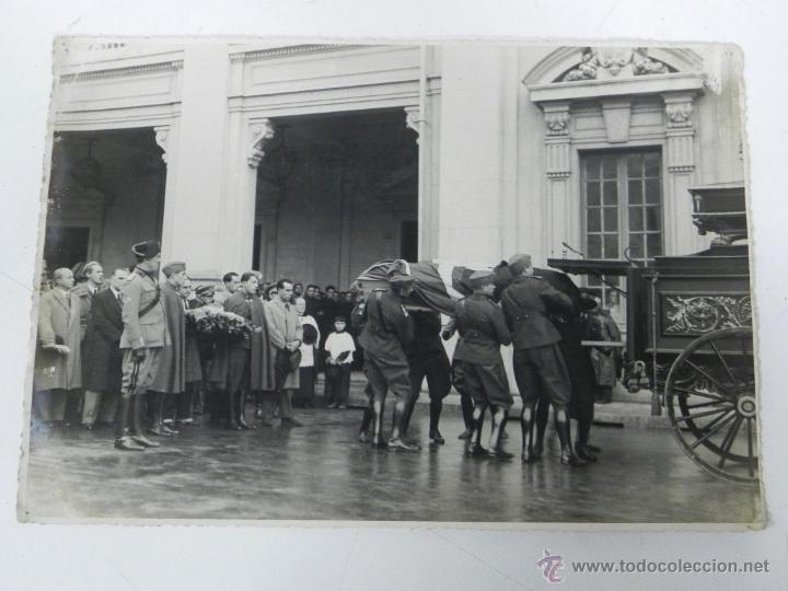 Postkarten: Antigua fotografia de funeral, en presencia de la banda de musica militar, legionaria portuaria de G