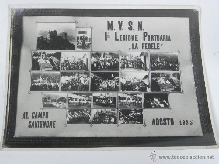 Postales: Antigua fotografia de m.v.s.n. I legion portuaria la fedele, al campo, savignone, italia, agosto de
