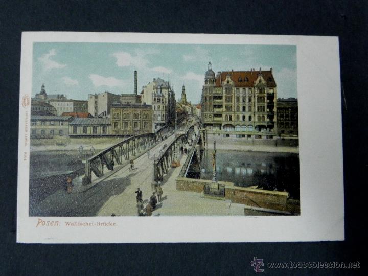 Postkarten: antigua postal, alemania, posen, puente wallischei , sin dividir, no circulada
