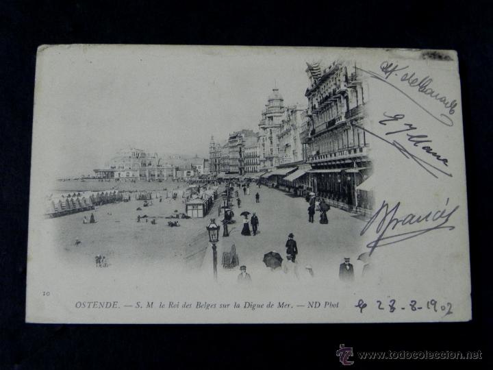 Postais: ANTIGUA POSTAL, ostende, casa del rey en el malec&oacute;n, sin dividir, circulada