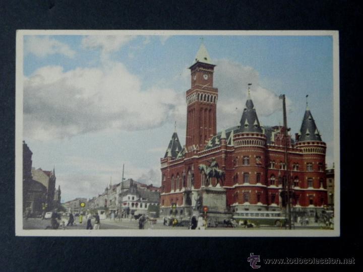 Postales: antigua postal, halsingborg, calle de la reina y el ayuntamiento, no circulada
