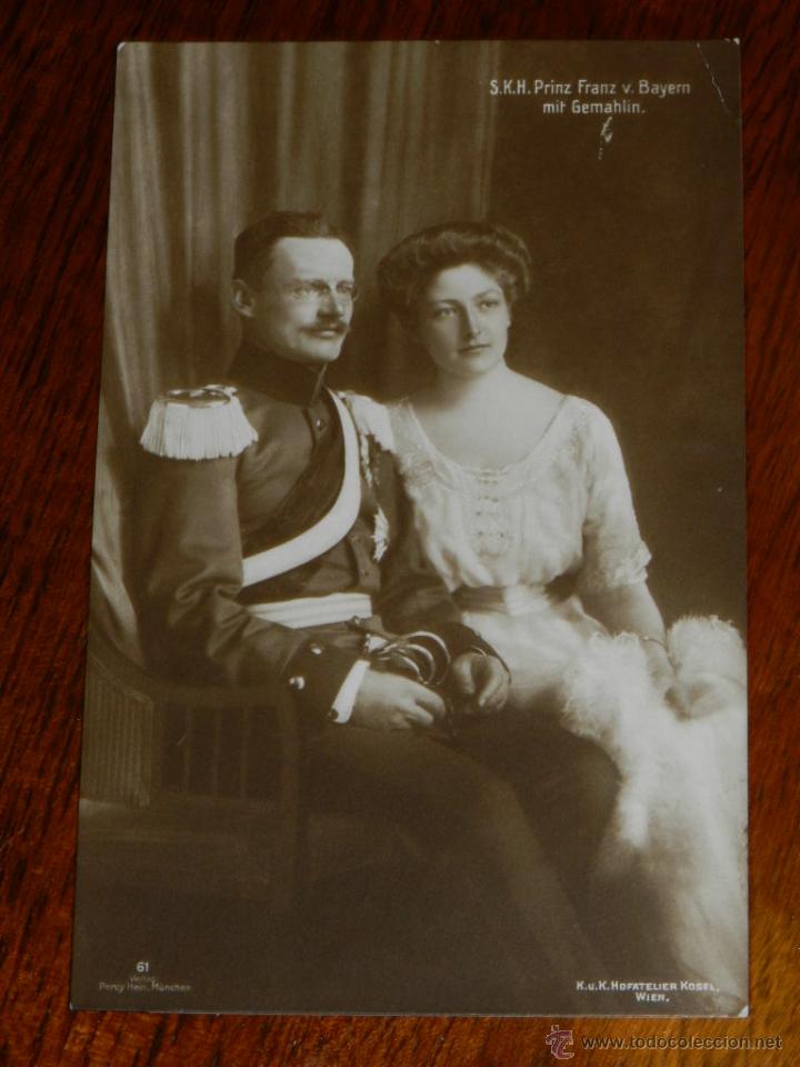 Postales: antigua foto postal, prinz franz von bayern mit gemahlin, Pr&iacute;ncipe Franz de Baviera con su esposa, n
