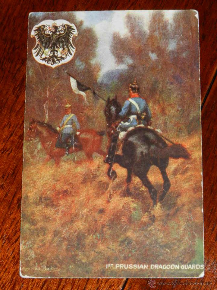 Postcards: antigua postal, prussian dragoon guards, Guardia de los dragones prusia, no circulada