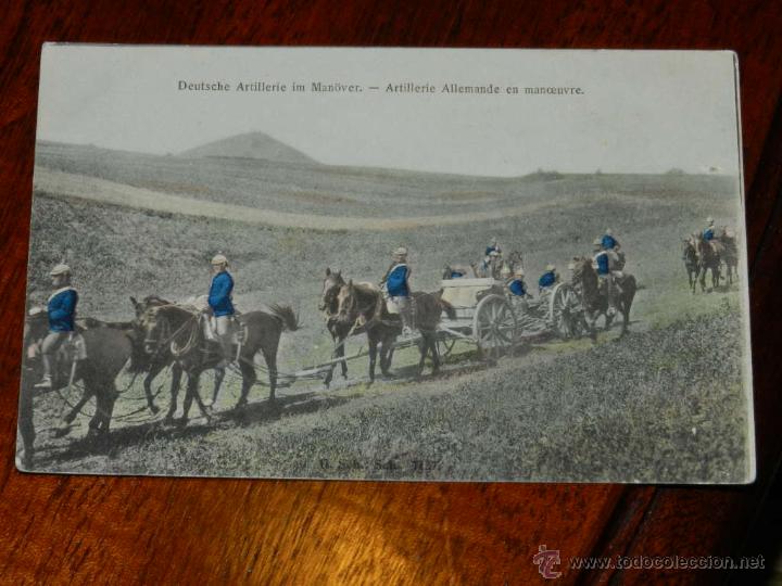 Postales: antigua postal, deutsche artillerie im man&ouml;ver, la artiller&iacute;a alemana en la maniobra, no circulada