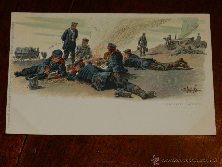 Postcards: antigua postal, infanterie, infateria, no circulada