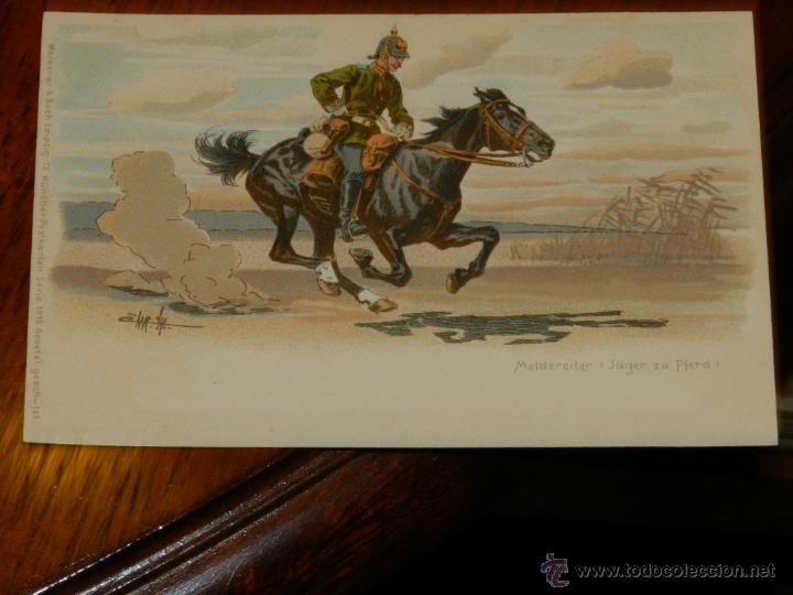 Postcards: antigua postal, meldereiter, se&ntilde;al piloto, sin dividir, no circulada