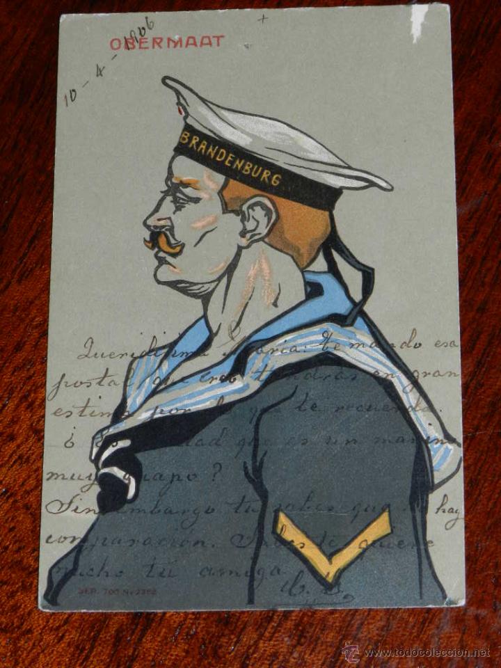 Postales: antigua postal, obermaat, contramestre, sin dividir, circulada