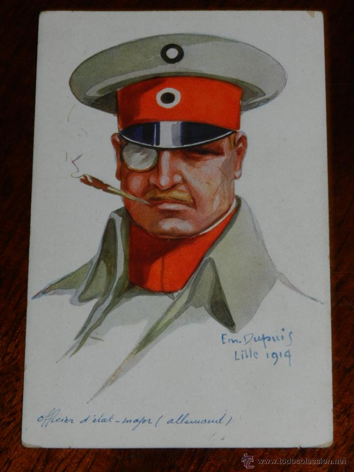 Postales: antigua postal, officier d,&eacute;tat-major, oficial del estado mayor, no circulada