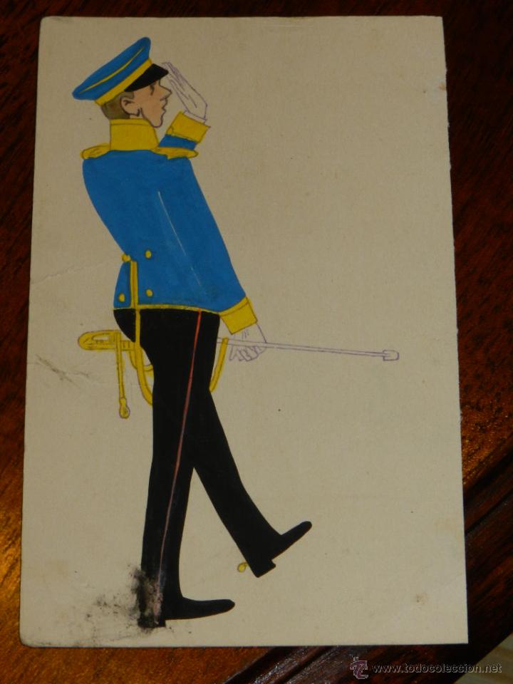 Postcards: antigua caricatura satirica, sin dividir, no circulada