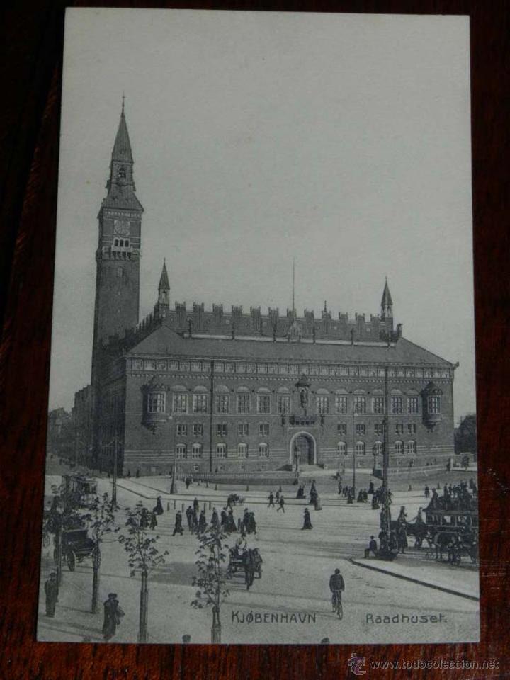 Postales: antigua foto postal, copenague, Ayuntamiento, sin circular, k&oslash;benhavn, gammelt foto postkort, raadhu