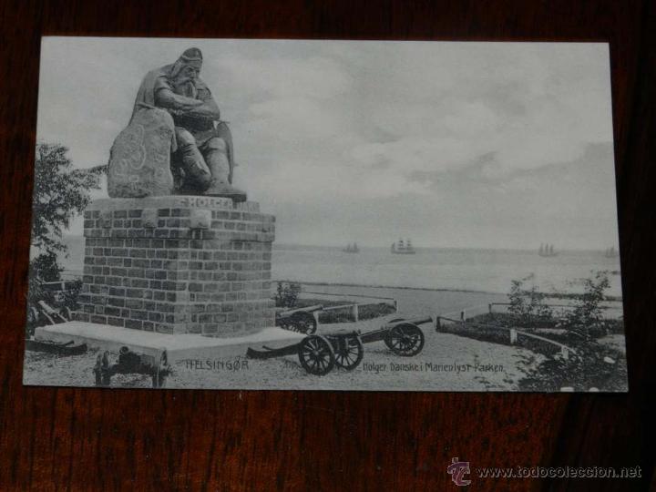 Postales: antigua foto postal, Helsingor, Holger dan&eacute;s Marienlyst en el parque, sin circular, gammelt foto pos